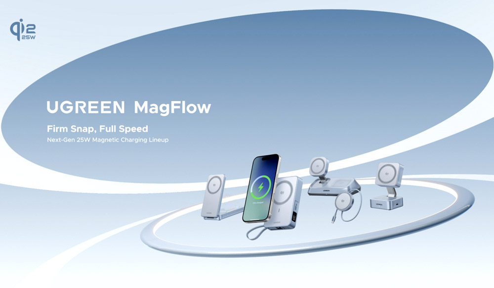 MagFlow Series - dòng sạc nhanh không dây từ tính thế hệ mới, hỗ trợ chuẩn Qi2 25W.
