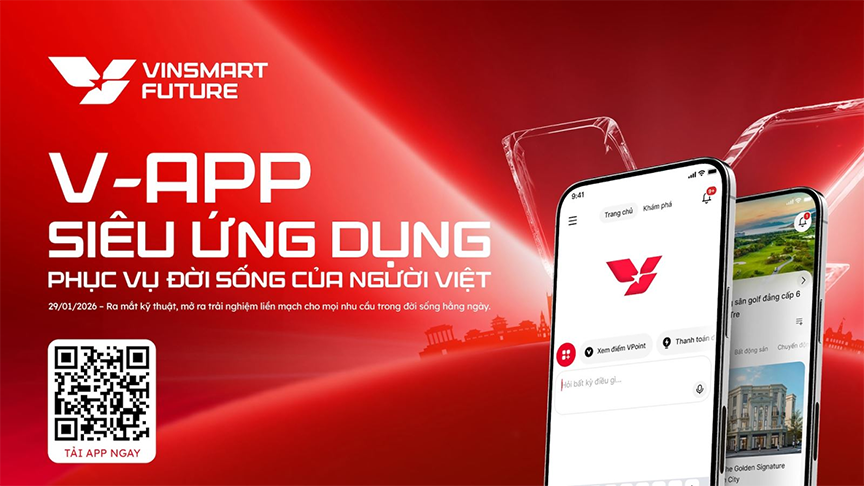 VinSmart Future ra mắt kỹ thuật phiên bản trải nghiệm sớm siêu ứng dụng 'một chạm' V-App