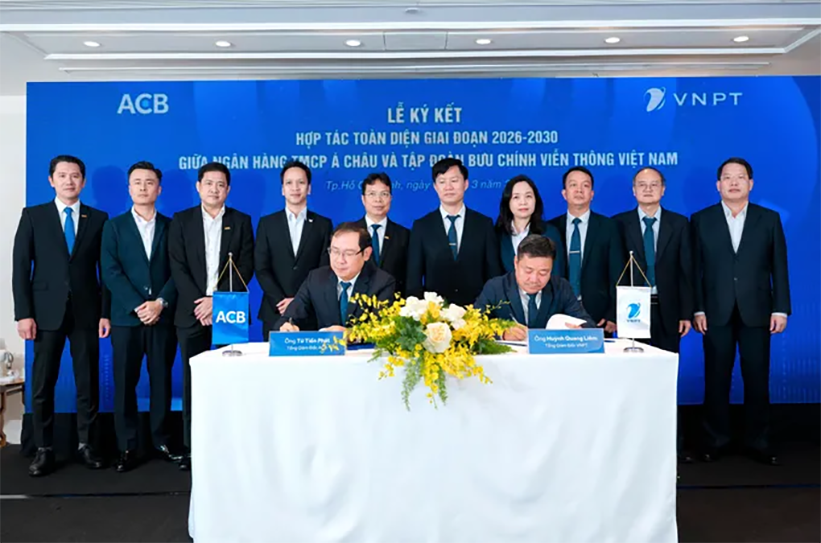 Lãnh đạo VNPT và ACB ký kết thỏa thuận hợp tác toàn diện giai đoạn 2026–2030 