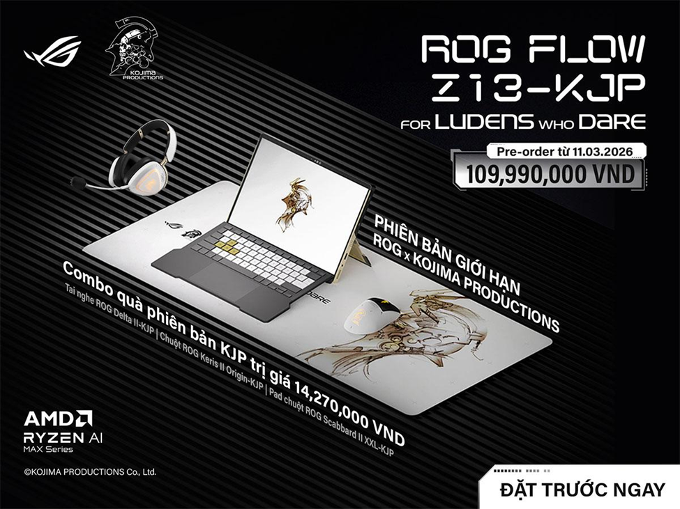 ASUS mở đặt trước tablet gaming phiên bản giới hạn ROG Flow Z13-KJP
