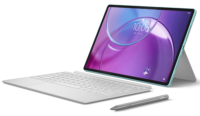 Idea Tab Pro Gen 2 màu Jelly Mint với Folio Case, kèm bàn phím và bút Lenovo Tab Pen Plus