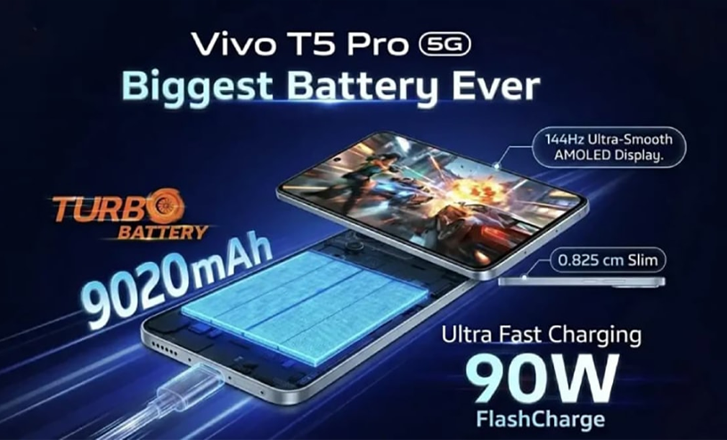 pin vivo T5 Pro 5G