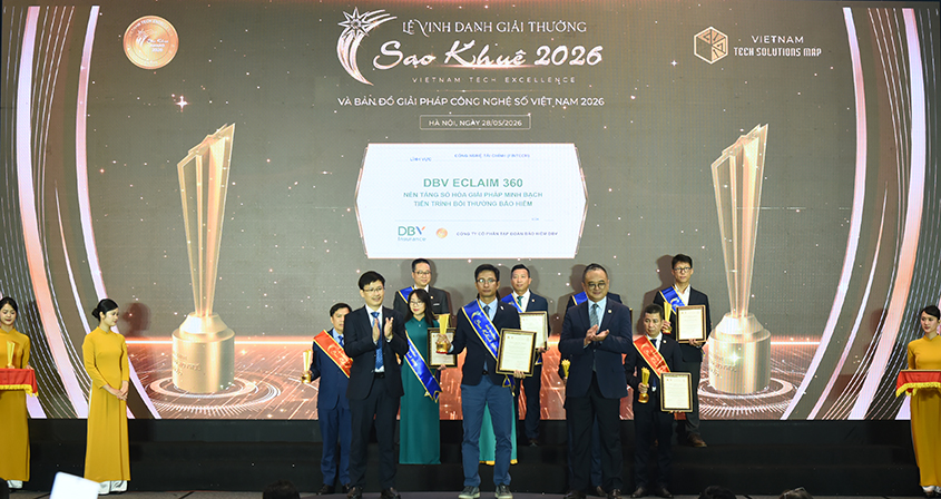 DBV E-Claim 360 đạt Giải Thưởng Sao Khuê 2026: Dấu ấn chuyển đổi số trong lĩnh vực Bảo hiểm