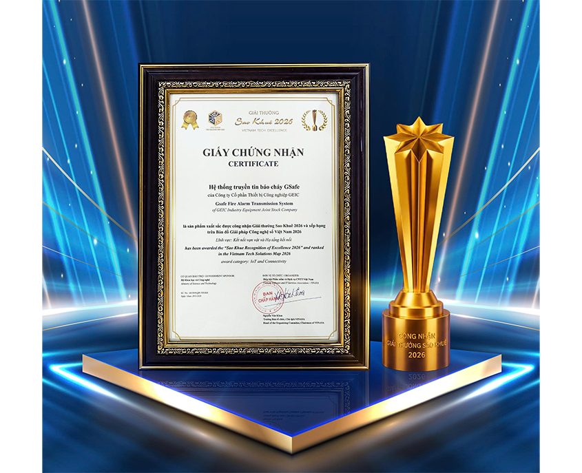 Giải thưởng Sao Khuê 2026 cho Hệ thống truyền tin báo cháy Gsafe