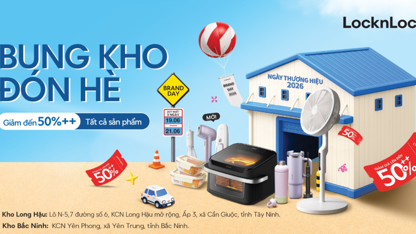 LocknLock Brand Day 2026: "Bung kho đón hè" với chương trình ưu đãi lớn nhất năm