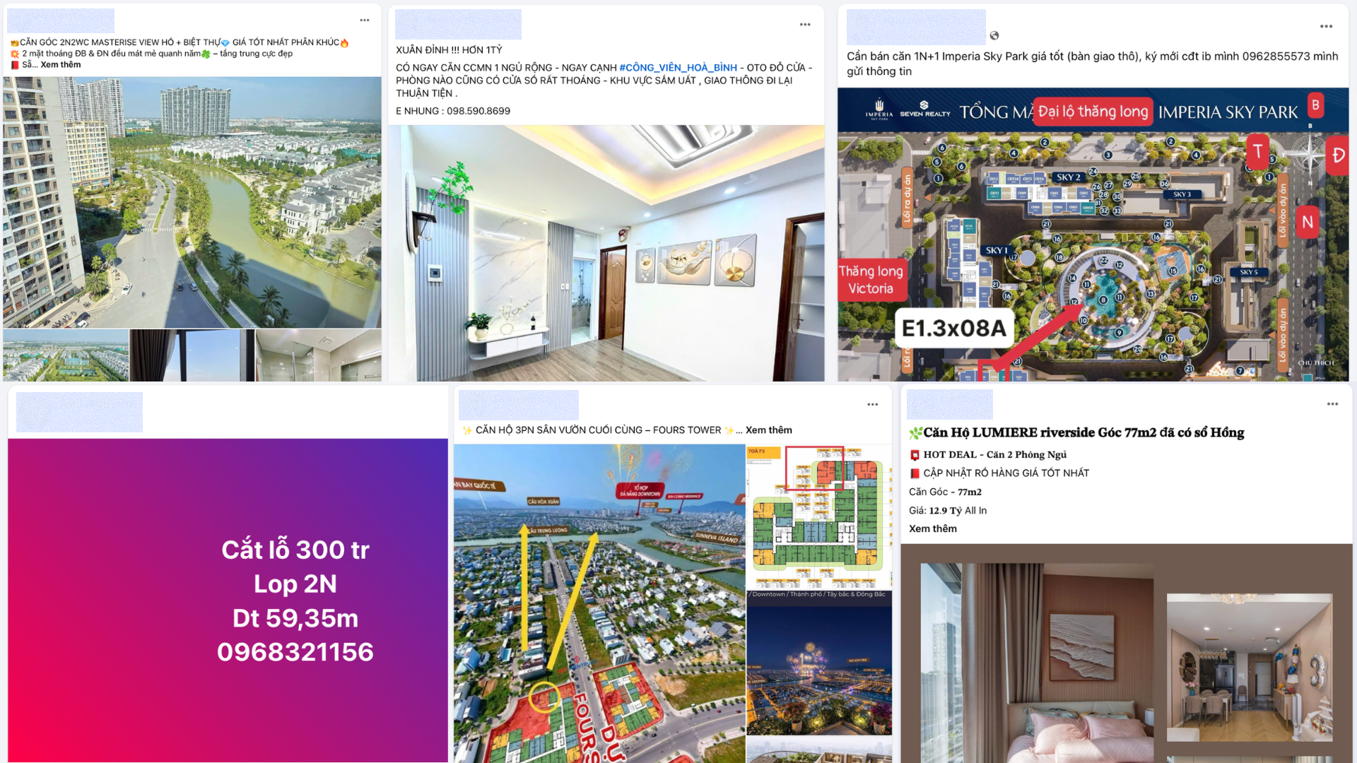 Thông tin bất động sản được môi giới rao bán tràn lan trên mạng xã hội dù tỉ lệ chuyển đổi không cao.