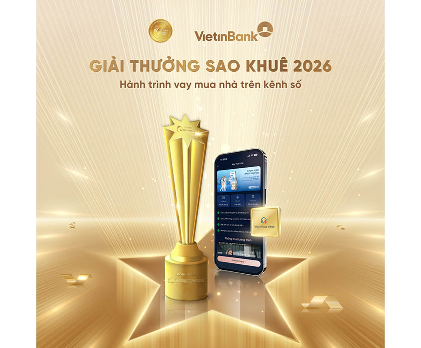 'Vay mua nhà trên kênh số' của VietinBank được vinh danh tại Sao Khuê 2026