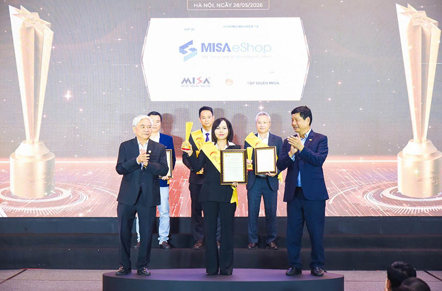 MISA eShop vinh dự đạt giải thưởng Sao Khuê và ghi danh Bản đồ Giải pháp Công nghệ số Việt Nam 2026