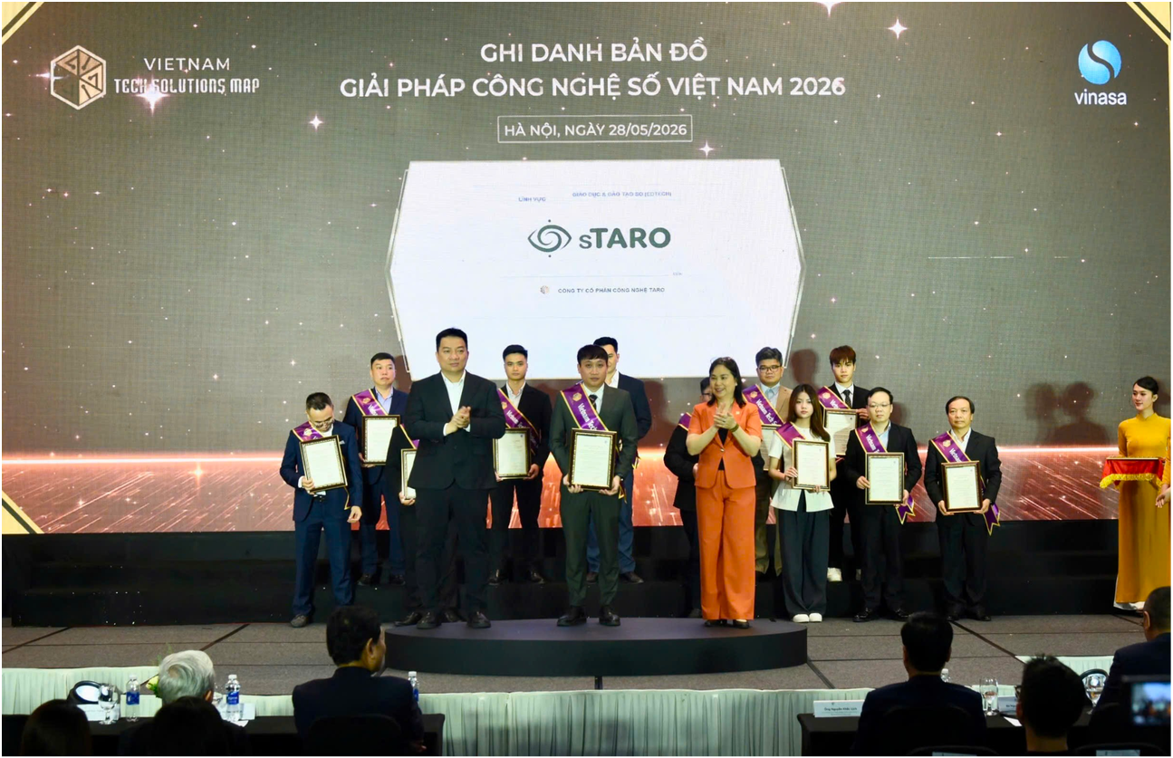 sTARO được vinh danh tại Sao Khuê 2026 với giải pháp hỗ trợ phát triển học sinh toàn diện