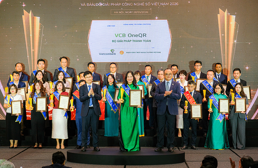 Bốn giải pháp số của Vietcombank được vinh danh tại Giải thưởng Sao Khuê 2026