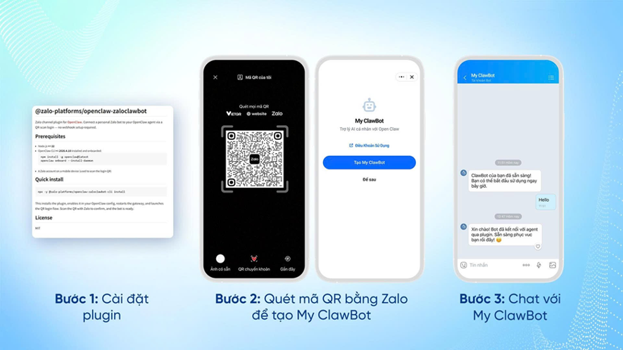 Zalo cập nhật phương thức kết nối đến OpenClaw