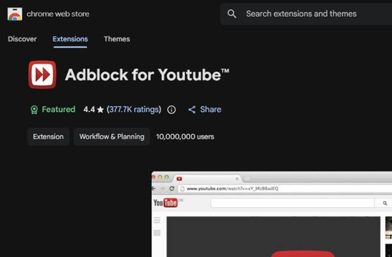 Tiện ích chặn quảng cáo YouTube với hơn 10 triệu người dùng dính nghi vấn mã độc