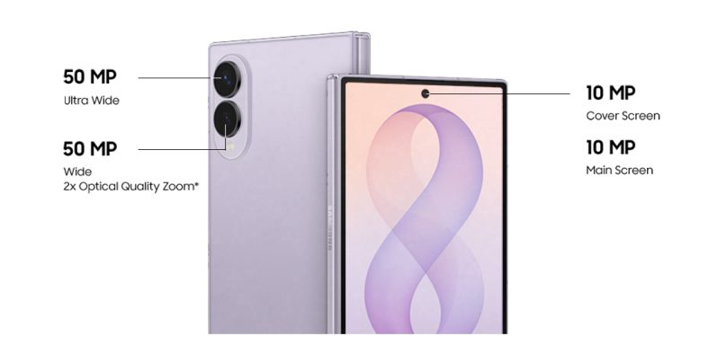 Galaxy Z Fold8 sở hữu hệ thống camera kép 50 MP, mang lại độ chi tiết có độ phân giải cao đồng nhất ở cả góc chụp rộng và góc chụp siêu rộng.