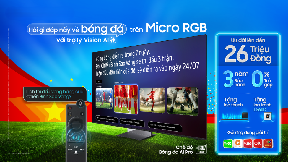 Nhiều ưu đãi cho người dùng khi "lên đời" Samsung AI TV