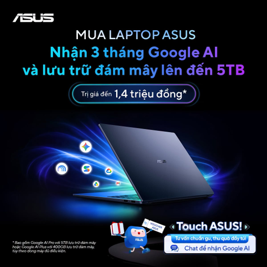 Hợp tác cùng Google, ASUS tặng "quà chất" cho khách mua laptop