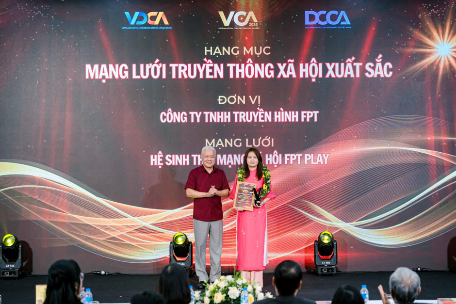 FPT Play thắng lớn tại Giải thưởng Sáng tạo Nội dung số Việt Nam 2026