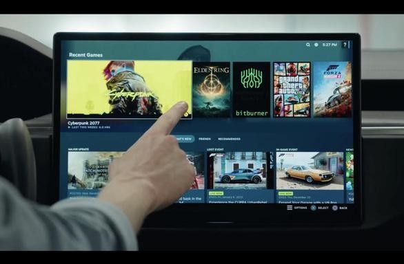 Tesla đưa nền tảng chơi game Steam lên xe điện