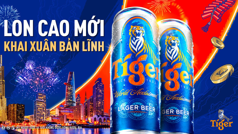 Tiger Beer ra mắt Tiger Lon Cao cùng thông điệp Khai Xuân Bản Lĩnh