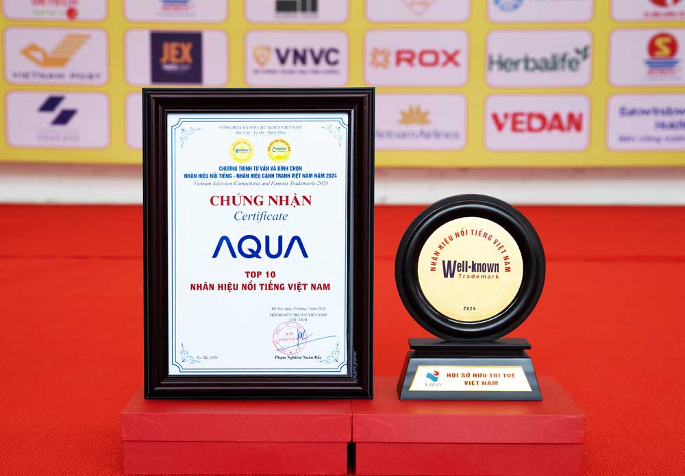 AQUA Việt Nam hai năm liên tiếp khẳng định "Nhãn hiệu nổi tiếng, nhãn hiệu cạnh tranh"