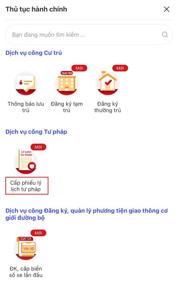 Mở rộng thí điểm cấp Phiếu lý lịch tư pháp qua VNeID từ 1/10