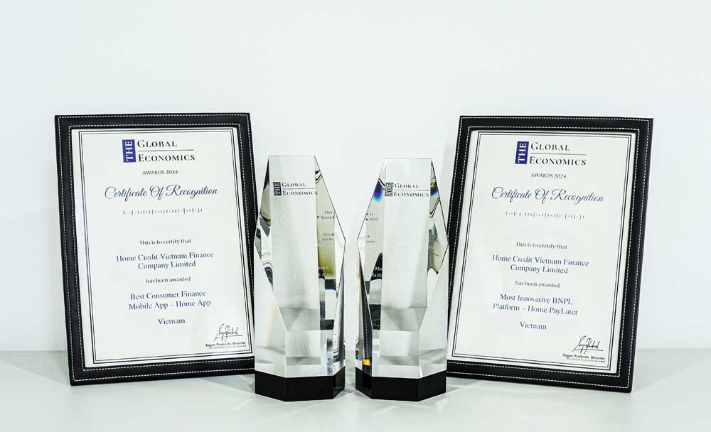 Home Credit đạt cú đúp giải thưởng tại The Global Economics Awards 2024
