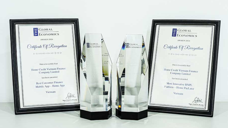 Home Credit đạt cú đúp giải thưởng tại The Global Economics Awards 2024