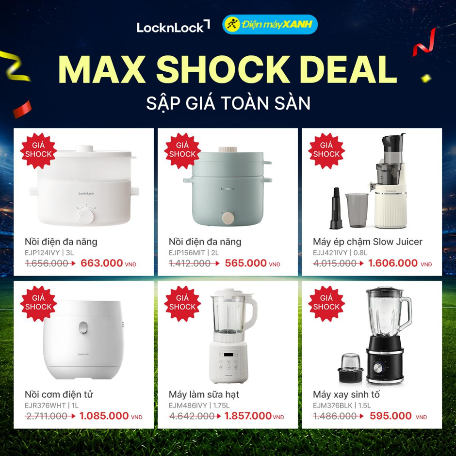 GAME ON - DEAL ON: Hàng trăm sản phẩm LocknLock ưu đãi đến 50% tại Điện Máy Xanh