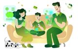 Miễn phí phát hành thẻ phụ đối với gói gia đình VCB Family