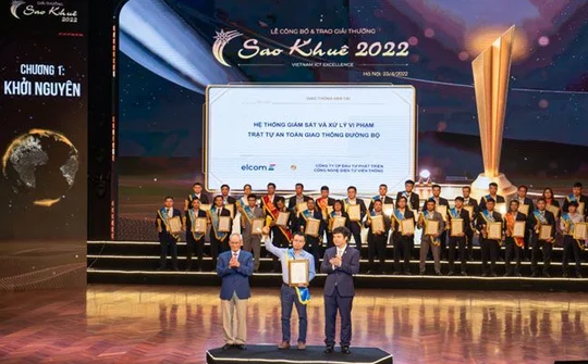 Hệ thống Giám sát và xử lý vi phạm trật tự an toàn giao thông của ELCOM được vinh danh Sao Khuê 2022