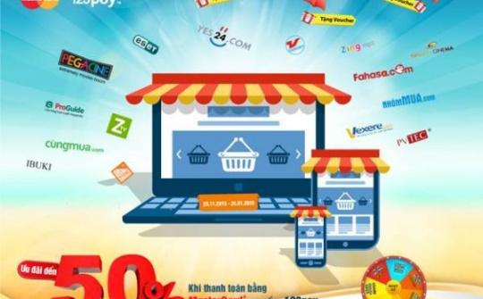 123Pay liên kết MasterCard ưu đãi mua sắm cuối năm