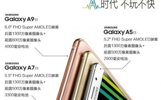 Galaxy A9 sẽ có màn hình 6 inch và pin 4.000 mAh