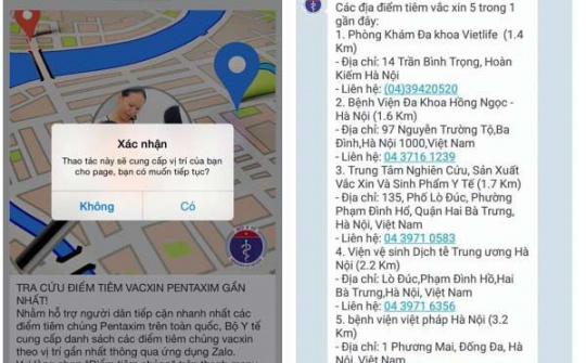 Bộ Y Tế cho tra cứu điểm tiêm vắc xin bằng ứng dụng OTT