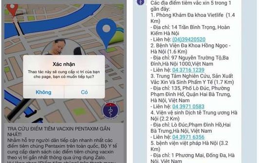 Bộ Y Tế cho tra cứu điểm tiêm vắc xin bằng ứng dụng OTT