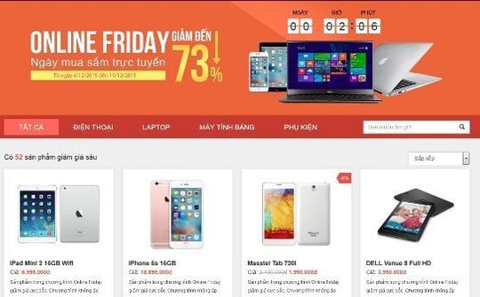 Thi nhau chạy ưu đãi mừng Online Friday 4/12