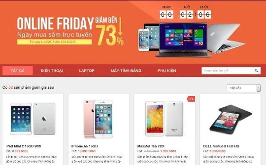 Thi nhau chạy ưu đãi mừng Online Friday 4/12
