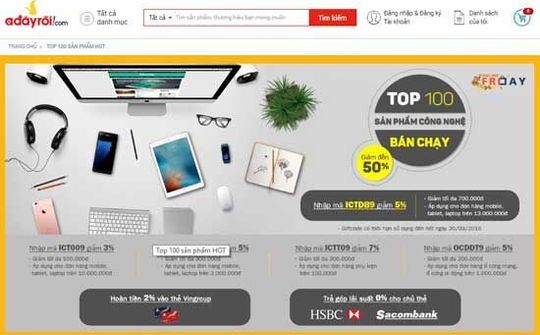 Online Friday 2016 mang lại doanh thu hơn 170 tỷ đồng