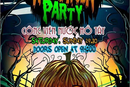 Giới trẻ Hà thành háo hức rủ nhau "quẩy" Halloween tại Công viên nước Hồ Tây