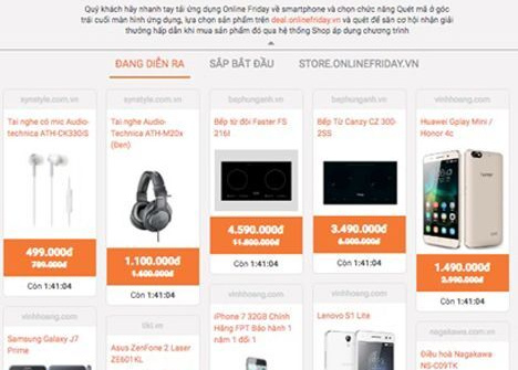 Online Friday 2016: Hàng trăm ngàn người đi săn iPhone7 giá 9 triệu
