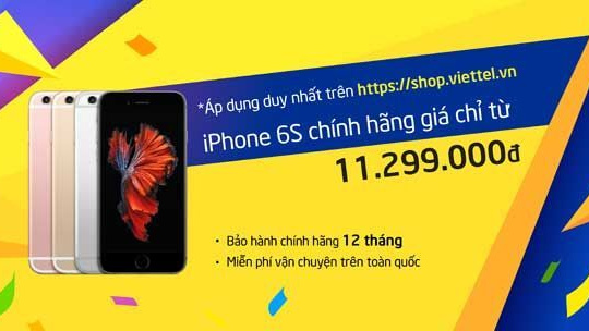iPhone 6S chính hãng giá chỉ từ 11.299.000 đồng