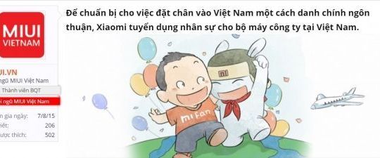 Xiaomi tuyển dụng nhân sự cho bộ máy công ty tại Việt Nam