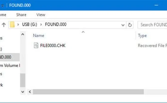 Lý do Windows lại hay tạo ra thư mục FOUND.000 và tập tin FILE0000.CHK?