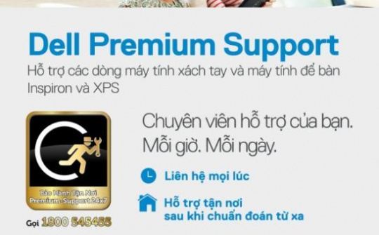 Dell triển khai dịch vụ bảo hành Premium Support cho dòng Inspiron và XPS