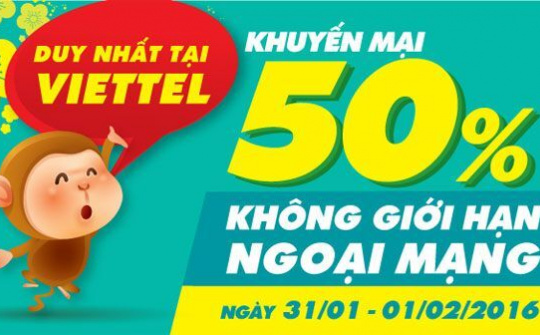 Viettel khuyến mãi đặc biệt mừng xuân Bính Thân