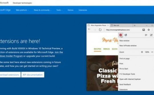 Microsoft tuyên bố sẽ sớm hỗ trợ extension trên Edge