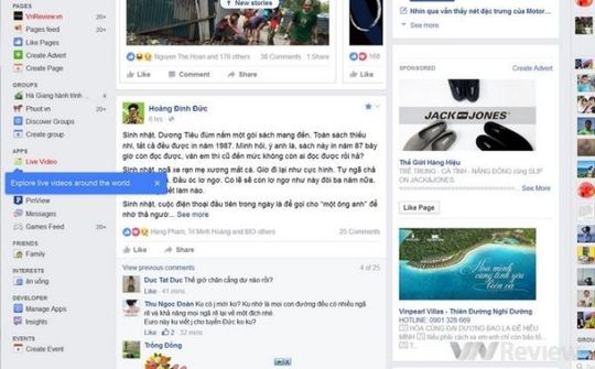 Facebook cho phép xem Live Stream trên toàn thế giới