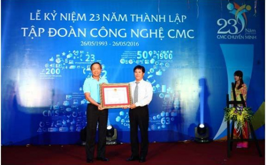 Nhân kỷ niệm 23 năm thành lập, CMC được Bộ Thông tin và Truyền thông khen thưởng
