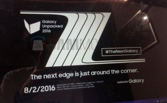 Samsung sẽ ra mắt Galaxy Note 7 vào ngày 2/8 tới?