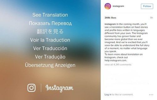 Instagram sắp có chức năng chuyển ngữ