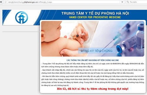 Đăng ký vắc xin Pentaxim trực tuyến: Các mẹ "thổi bay" 3.500 liều sau vài phút