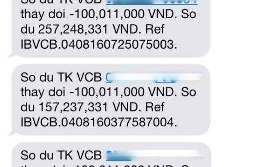 Chủ thẻ Vietcombank "ngủ dậy mất 500 triệu đồng", giao dịch không mã OTP vẫn trót lọt